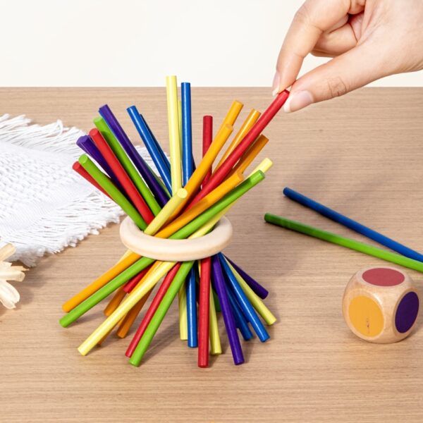 Interactive Wooden Stick Game for Youngsters - Colorful Educational Toy for Cognitive Development & Focus Training, Includes Mixed Colors Sticks and Dual-Level Puzzle, Ideal Birthday or Holiday Gift, Kid Toys for winter - Image 6