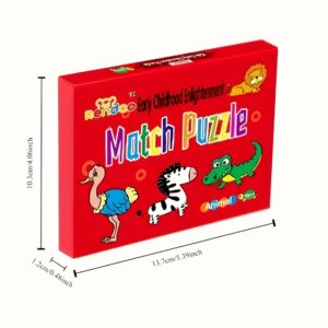 Suitable for Children's 16-Pattern 32pcs Animal and Fruit Themed Matching Puzzle Cards, Educational Cognitive Development Toy Set, Suitable for Toddler Learning, Perfect for Birthday Parties, Baby Showers, and Holiday Gifts, Ages 0-3