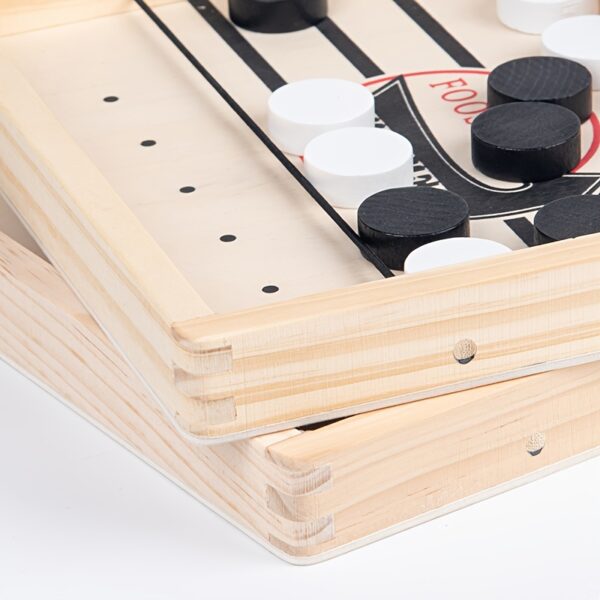 Quick Ice Hockey Game, Tug of War Ice Hockey Game, Wooden Chessboard for Family Parent Interaction Winner, Birthday Gift Suitable - Image 4