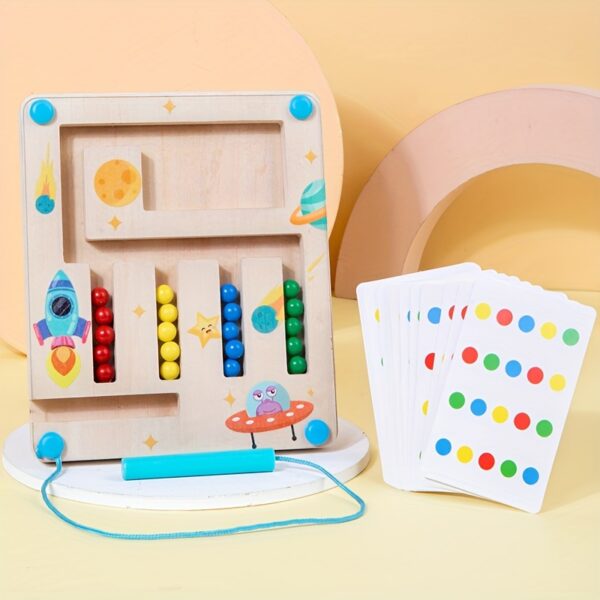 Beginner Logic Training Maze Puzzle, Mixed Color Brain Teaser Toy with Bead Movement Game, Educational Activity for Social Play, Age 3+ - Two Styles Rich TikTok - Image 6