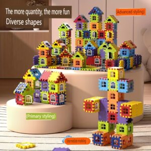 New Large-Sized Building Blocks for Children'S Playhouses, Suitable for Boys And Girls, Perfect for Pretend Play, Birthday Gifts, Featuring Big Pieces with Windows And Versatile 3D Designs.