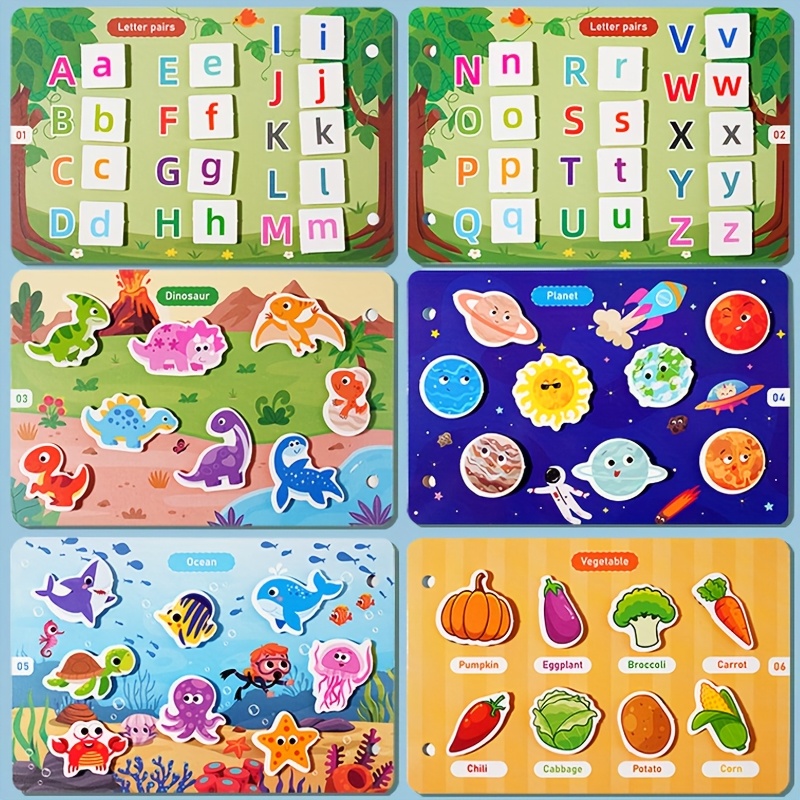 Interactive Quiet Book,Reusable Educational Learning Sticker Book,Enhancing Motor Skills And Cognitive Abilities,Learning and Educating Writing AIDS,Back-to-school Supplies,Halloween Christmas Gift - Image 3