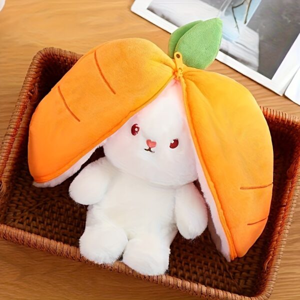 Transforming Rabbit Pillow, Strawberry Rabbit Plush Toy, Carrot Rabbit Doll, Pillow, Birthday Gift Holiday Gift Easter Gift Christmas Gift - Image 9