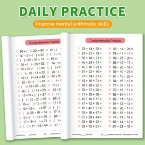 1 Pack Kids Addition & Subtraction Math Practice Workbook - Colorful Arithmetic Exercises for Ages 3+, Covers 10-100 Numbers, Early Learning Skills Development, Holiday Gift (Easter/Christmas), School Supplies for Preschool & Kindergarten, Math Learning Tools, Engaging Educational Design, Durable Paper Quality