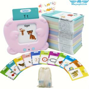 255 Flashcards with 510 English Words That Speak, Interactive Educational Toys for Boys And Girls, Perfect for Christmas And Birthday Gifts, Featuring Auditory And Visual Word Learning.