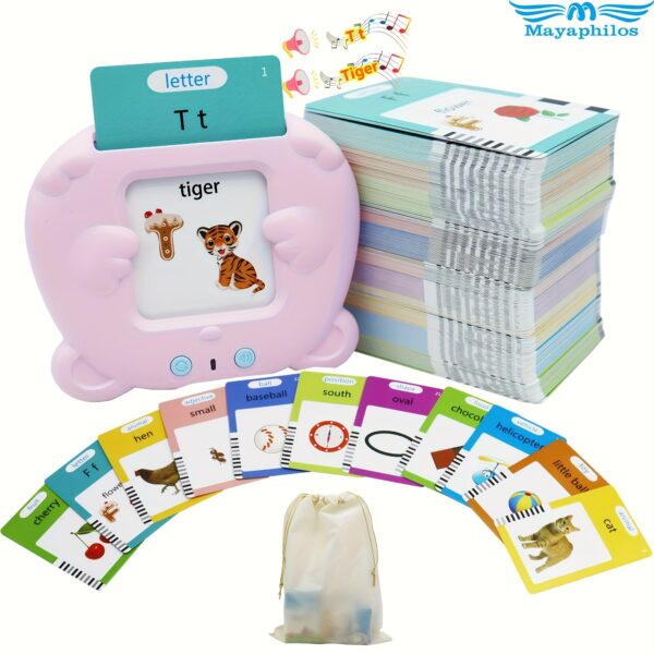 255 Flashcards with 510 English Words That Speak, Interactive Educational Toys for Boys And Girls, Perfect for Christmas And Birthday Gifts, Featuring Auditory And Visual Word Learning.