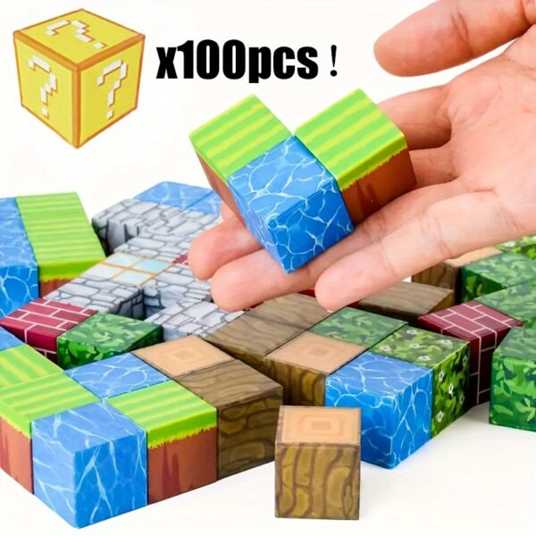 Magical Building Blocks - 50/150/200 Randomly Assembled Cubes in Various Styles, STEM Sensory Toys Suitable for Boys and Girls Aged 3-8 Christmas Birthday Gift - Image 10