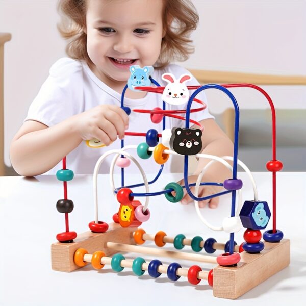 New Arrival - Three-Line Animal Bead Toy for Early Education, Sensory Development, And Hand-Eye Coordination. Perfect for Birthday, Halloween, And Christmas Gifts - Image 3