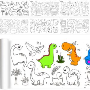 4pcs/6pcs Children's Doodle Painting Roll Coloring Painting, Drawing Paper Long, Various Styles Can Be Selected Easter Gift halloween christmas gift -winter, new year