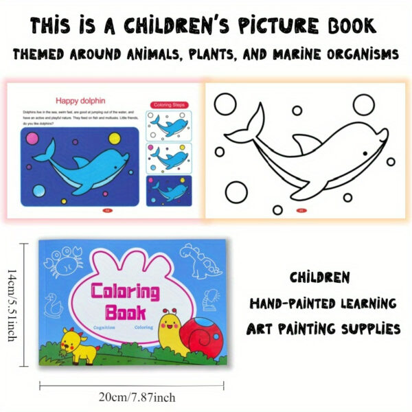 100 Page Drawing Game Coloring Book, Graffiti Education Hand-Drawn Toy Writing Coloring Book, Painting Art Supplies, Ideal Birthday Gift, Holiday Gift - Applicable Scope: See Product Details; Material: Paper - Image 3