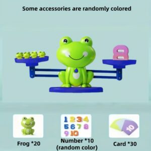 Kids' Balance Scale Educational Toy Frog Balance Scale Learning Number Calculation Science and Technology Interactive Game Gift for Boys and Girls