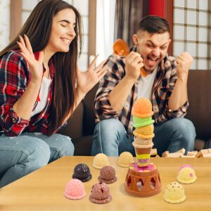 Ice Cream Pop-Up Game - Interactive Parent-Youngsters Desktop Puzzle Toy for Hand-Eye Coordination, Mixed Colors