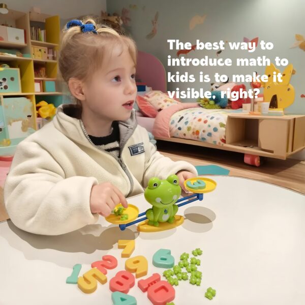 Educational Frog Math Balance Toy with Numbers 2, 3, & 6 - Fun Learning Game for Ages 3-6, Includes Guide Cards, Enhances Number Recognition & Balance Skills, Green, Ideal Easter, Thanksgiving & Christmas Gift - Image 5