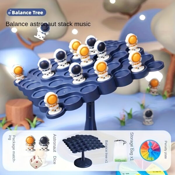 Astronaut Balance Tree Board Game for 2 Players - Interactive Family & Party Game to Improve Reflexes and Critical Thinking, Blue Base with Yellow Astronauts, ABS Material, Educational Game | Interactive Game | Sturdy Base Game, Space Party Games - Image 11