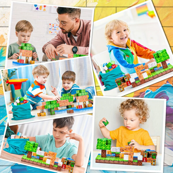 Magical Building Blocks - 50/150/200 Randomly Assembled Cubes in Various Styles, STEM Sensory Toys Suitable for Boys and Girls Aged 3-8 Christmas Birthday Gift - Image 2