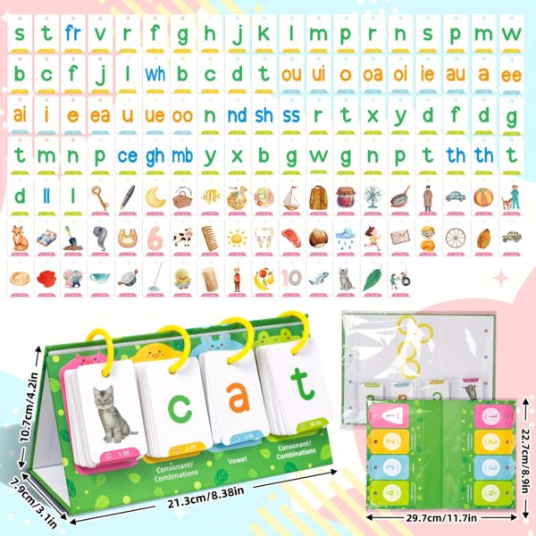 129Pcs Word Builder Game - Flash Cards Set for Kids Ages 3-6, Sight Words Preschool Classroom Phonics Learning, Early Reading Educational Tool for Speech Therapy and Special Education - Image 8