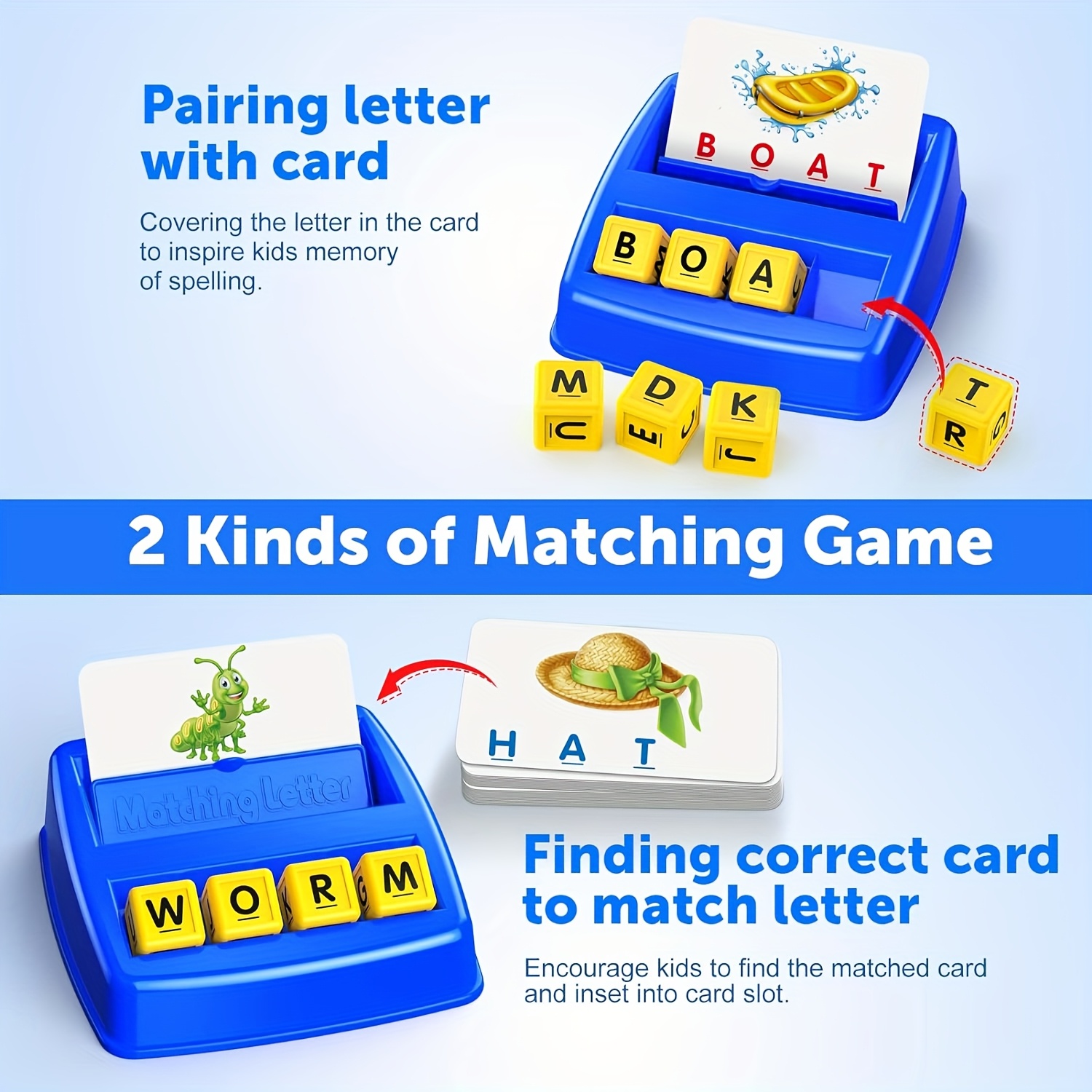 Interactive Educational Toy for Boys And Girls, Teaching Word Recognition, Spelling, And Memory Enhancement, Matching Letter Learning Game Activity, Letter Recognition Learning Toy, A Birthday Gift - Image 5