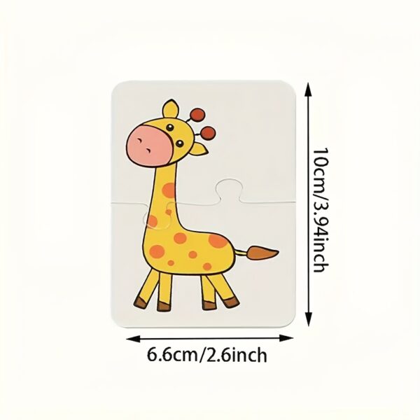 Suitable for Children's 16-Pattern 32pcs Animal and Fruit Themed Matching Puzzle Cards, Educational Cognitive Development Toy Set, Suitable for Toddler Learning, Perfect for Birthday Parties, Baby Showers, and Holiday Gifts, Ages 0-3 - Image 3