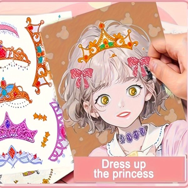 DIY Princess Makeup Bag Set - Handmade Makeup Dress Up, Diamond Stickers, Suitable for Girls | Perfect for New Year, Easter, Christmas, Mother'S Day, New Year - Image 6