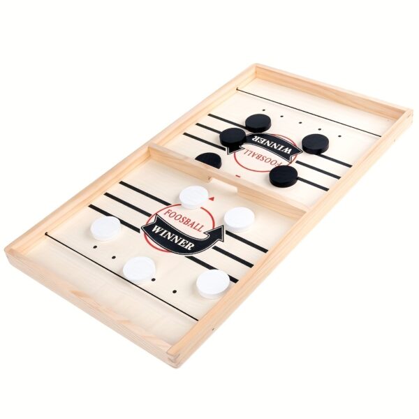 Quick Ice Hockey Game, Tug of War Ice Hockey Game, Wooden Chessboard for Family Parent Interaction Winner, Birthday Gift Suitable - Image 3