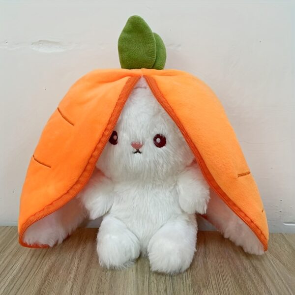 Transforming Rabbit Pillow, Strawberry Rabbit Plush Toy, Carrot Rabbit Doll, Pillow, Birthday Gift Holiday Gift Easter Gift Christmas Gift - Image 3