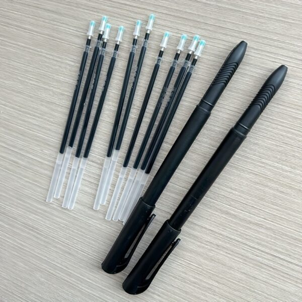 12pcs Set (2 Pen Holders and 10 Refills): with Magic Disappearing Ink Function, Suitable for Grooved Calligraphy Practice Copybooks and Tracing Books-Colors of refill caps are random - Image 6