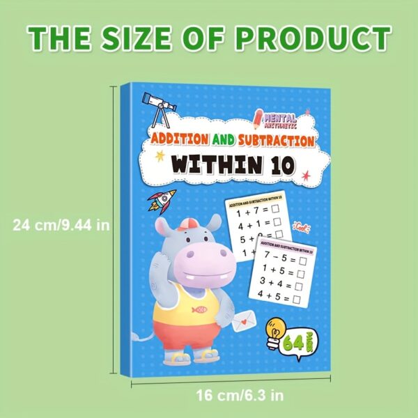 1 Pack Kids Addition & Subtraction Math Practice Workbook - Colorful Arithmetic Exercises for Ages 3+, Covers 10-100 Numbers, Early Learning Skills Development, Holiday Gift (Easter/Christmas), School Supplies for Preschool & Kindergarten, Math Learning Tools, Engaging Educational Design, Durable Paper Quality - Image 10