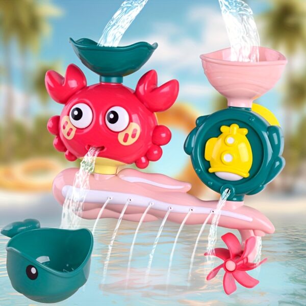 Children'S Bath Toy Water Wheel with Suction Cup, Rotating Function, Interactive Bathroom Toy for Fun in The Bathtub. - Image 3