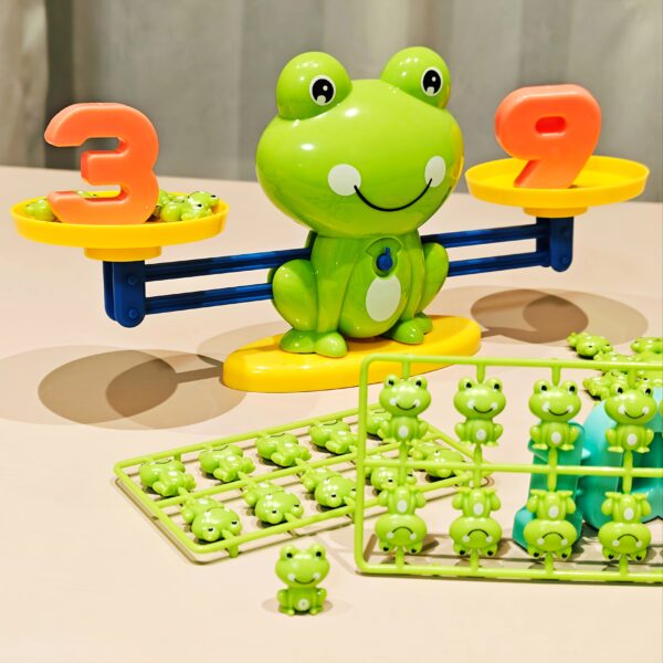 Educational Frog Math Balance Toy with Numbers 2, 3, & 6 - Fun Learning Game for Ages 3-6, Includes Guide Cards, Enhances Number Recognition & Balance Skills, Green, Ideal Easter, Thanksgiving & Christmas Gift - Image 8