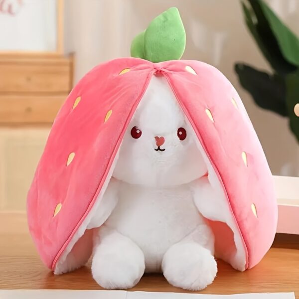 Transforming Rabbit Pillow, Strawberry Rabbit Plush Toy, Carrot Rabbit Doll, Pillow, Birthday Gift Holiday Gift Easter Gift Christmas Gift - Image 7