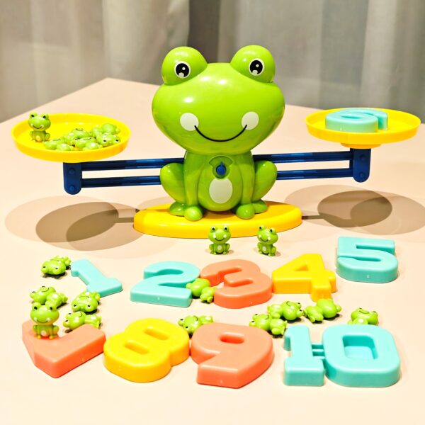 Educational Frog Math Balance Toy with Numbers 2, 3, & 6 - Fun Learning Game for Ages 3-6, Includes Guide Cards, Enhances Number Recognition & Balance Skills, Green, Ideal Easter, Thanksgiving & Christmas Gift - Image 11