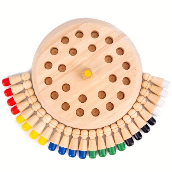 Educational Wooden Memory Chess Game - Fun and Educational Game for Youngsters and Adults - Perfect for Holidays and Gifts, Enhances Youngsters' Memory (Random Colors) - Image 9