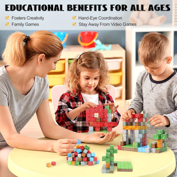 Magical Building Blocks - 50/150/200 Randomly Assembled Cubes in Various Styles, STEM Sensory Toys Suitable for Boys and Girls Aged 3-8 Christmas Birthday Gift - Image 3