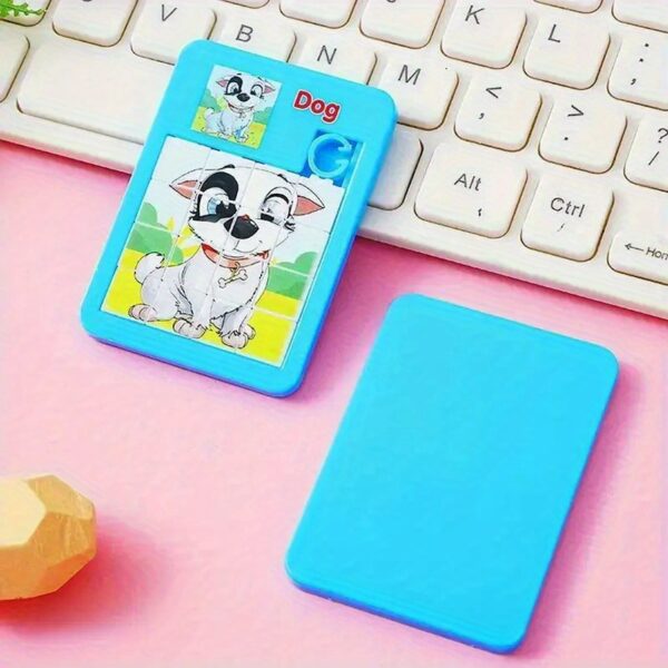 6pcs Sliding Puzzle Toys for Ages 6+, Cartoon Animal Slider Puzzles, Plastic Brain Teaser, Birthday Party Favors, Goodie Bag Filler, Classroom Prize, Carnival Reward Easter Basket Stuffers (Random) - Image 3