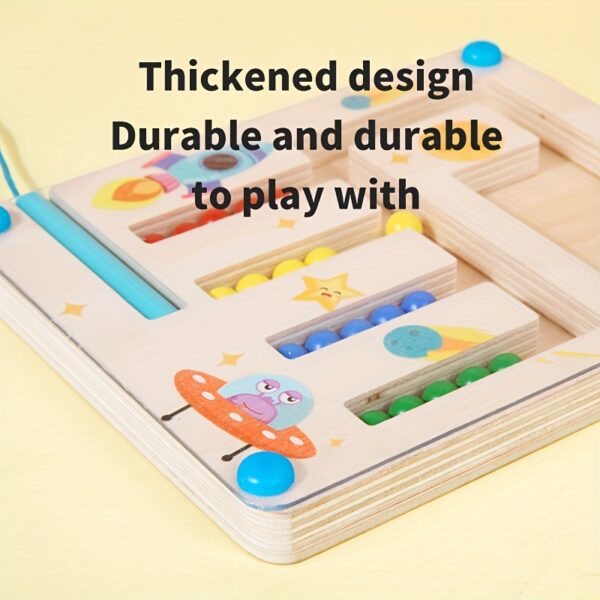 Beginner Logic Training Maze Puzzle, Mixed Color Brain Teaser Toy with Bead Movement Game, Educational Activity for Social Play, Age 3+ - Two Styles Rich TikTok - Image 4