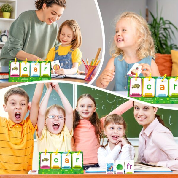 129Pcs Word Builder Game - Flash Cards Set for Kids Ages 3-6, Sight Words Preschool Classroom Phonics Learning, Early Reading Educational Tool for Speech Therapy and Special Education - Image 5