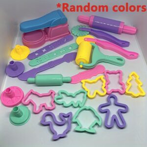 Youngsters' Color Clay Tool Set with Animal Cutter and Mold Accessories, 22pcs Small Plastic DIY Handmade Play Toys, Random Colors, Youngsters's, DIY