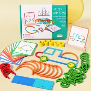Creative Sticks for Toddlers – Educational DIY Building Blocks for Early Learning, Fine Motor Skills & Shape Formation – Ideal Gift for Holidays & School
