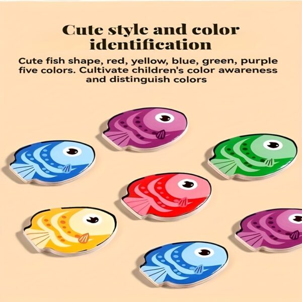 Little Fish Direction Game, Color Recognition and Directional Logic Training Wooden Toy, Holiday, Birthday Gift - Image 3