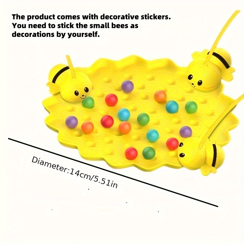Magnetic Bee & Colorful Bead Game for Kids - Educational Toy to Enhance Brain & Focus Skills, Interactive Family Fun for +, Travel-Friendly, Ideal for Home, Kindergarten, and School Play, Educational Toy | Vibrant Game Setup | Durable ABS Material, Bee Toy - Image 10