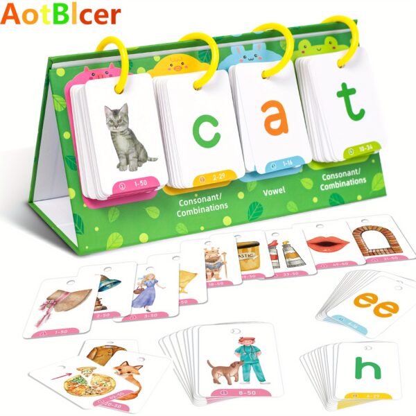 129Pcs Word Builder Game - Flash Cards Set for Kids Ages 3-6, Sight Words Preschool Classroom Phonics Learning, Early Reading Educational Tool for Speech Therapy and Special Education - Image 10