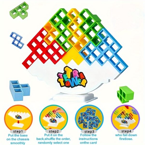 Stacking Fun Desktop Toys, Balancing Blocks, Balance Tower Games, Entertaining Party Games, Balance Stacking Toys for Family Games, Gatherings, And Travel. - Image 3