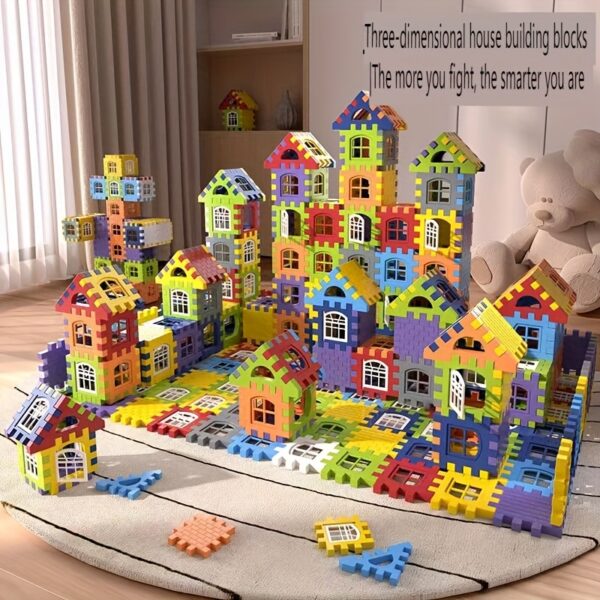 New Large-Sized Building Blocks for Children'S Playhouses, Suitable for Boys And Girls, Perfect for Pretend Play, Birthday Gifts, Featuring Big Pieces with Windows And Versatile 3D Designs. - Image 8