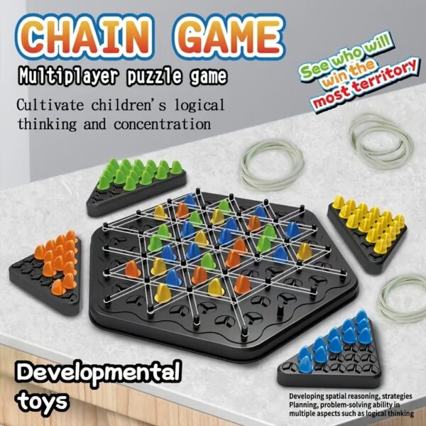 Triangle Chain Chess - Interactive Family Game for Kids, Enhances Logical Thinking & Puzzle Skills, Birthday Gifts Christmas, Halloween Gift - Image 2