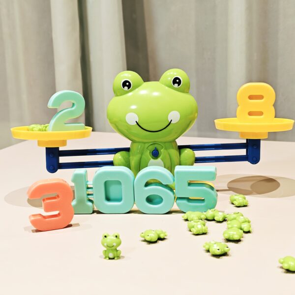 Educational Frog Math Balance Toy with Numbers 2, 3, & 6 - Fun Learning Game for Ages 3-6, Includes Guide Cards, Enhances Number Recognition & Balance Skills, Green, Ideal Easter, Thanksgiving & Christmas Gift - Image 6