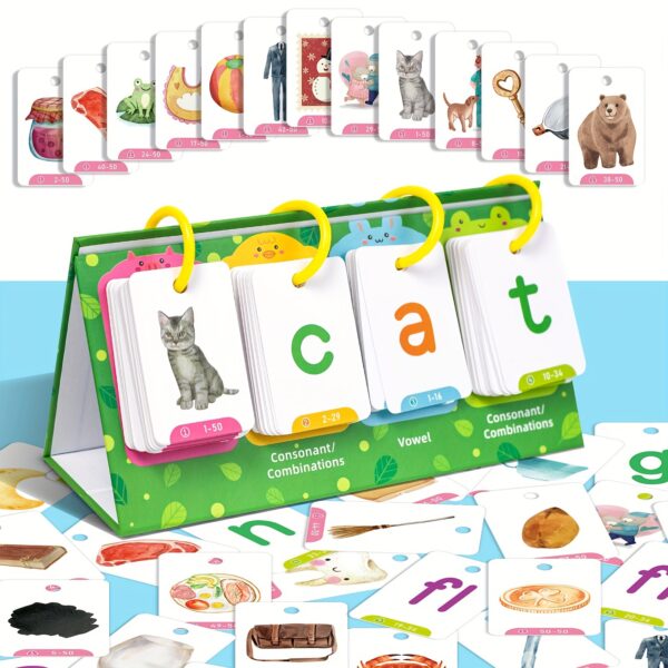 129Pcs Word Builder Game - Flash Cards Set for Kids Ages 3-6, Sight Words Preschool Classroom Phonics Learning, Early Reading Educational Tool for Speech Therapy and Special Education - Image 6