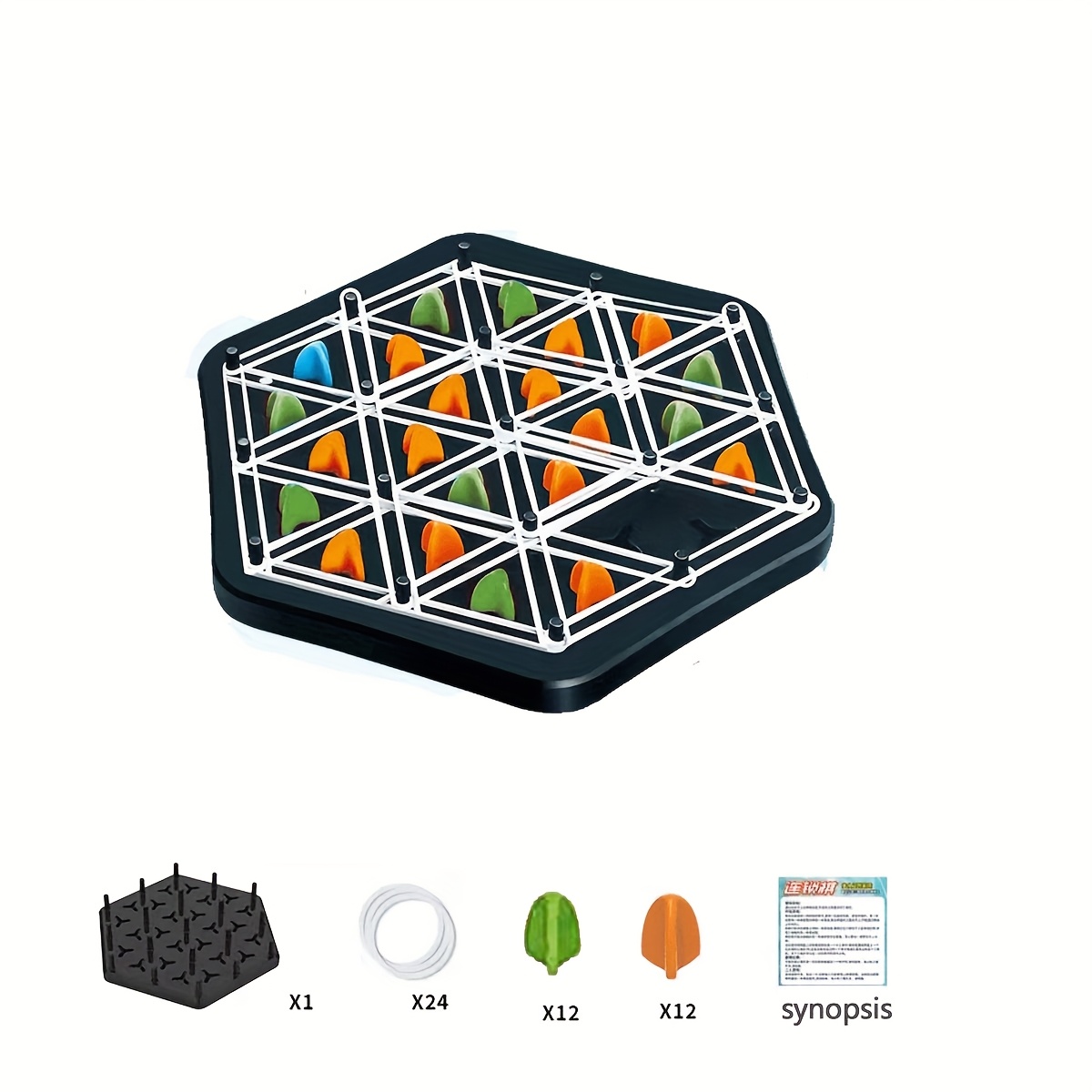 Chain Triangular Chess Game, Board Game, 2 to 4 Players, Great for Families, Family Fun Night Chess Set, Interactive Brainstorming Game, Party Game, Birthday/New Year/Valentine's Day Gift - Image 4