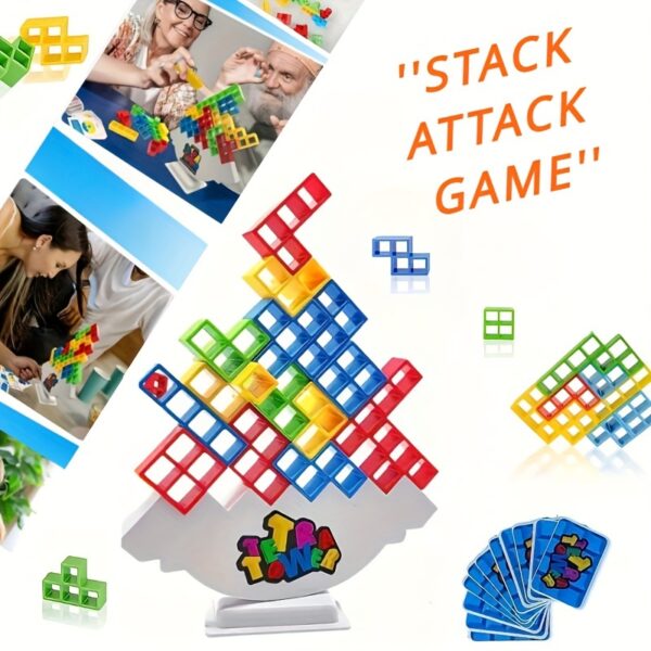 Stacking Fun Desktop Toys, Balancing Blocks, Balance Tower Games, Entertaining Party Games, Balance Stacking Toys for Family Games, Gatherings, And Travel. - Image 4