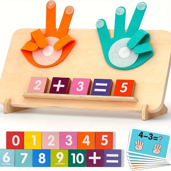 1 counting board, 13 digit blocks, 10 cards, 2 bases, 1 bracket to cultivate cognitive abilities, mathematical operations, addition, subtraction, and matching, Halloween, Christmas, and New Year gifts - Image 10
