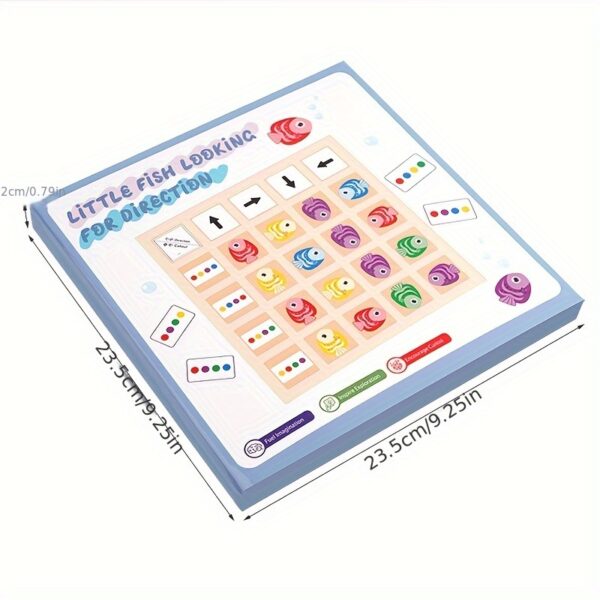 Little Fish Direction Game, Color Recognition and Directional Logic Training Wooden Toy, Holiday, Birthday Gift - Image 9